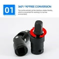 thumbnail image 4 of Labymos Electric Wrench Adapter 1/2-Inch Carbon Steel Adapter 360 Degrees Rotatable Sockets Adapter for Ratchet, 4 of 8