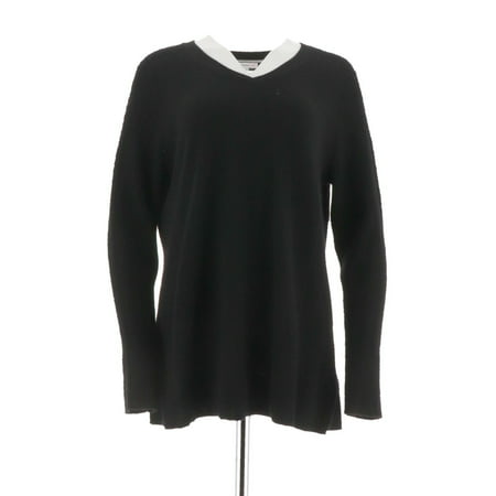 Isaac Mizrahi 2-Ply Cashmere V-neck Tunic Sweater
