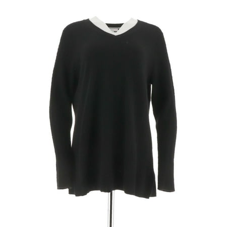 Isaac Mizrahi 2-Ply Cashmere V-neck Tunic Sweater A296236