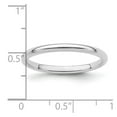 thumbnail image 3 of Sterling Silver Rhodium-plated 2mm Half-Round Band - Size 4, 3 of 3