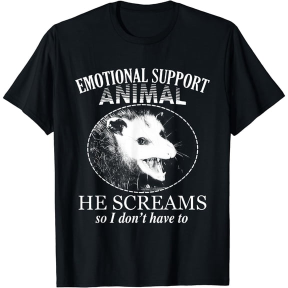 Funny Possum Emotional Support Animal Funny Opossums Memes T-Shirt