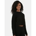 thumbnail image 3 of No Boundaries Mixed Stitch Sweater and Pants Set, 2-Piece, Women's, 3 of 4