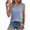 Dark Blue, variant on Women's Crew Neck Knit Tank Top, Casual Sleeveless Blouse, Lightweight Summer Shell, Soft Ribbed Trim Vest, Versatile Layering
