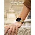 thumbnail image 6 of Wearlizer Compatible with Apple Watch Band for Women 38/40/41/42/44/45/46/49mm, Celtic Knot Stainless Steel Resin Bracelet Band, Dressy Chain Link Strap for iWatch Series 11/10/9/8/7/6/5/4/SE/Ultra, 6 of 7
