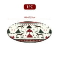 thumbnail image 2 of YOPINCO Round Fitted Tablecloth Spandex Stretch Table Cover Christmas Tree Pattern Tablecloth Elastic Edge Design Perfect for Winter Home Kitchen Dining Tables 48inch, 2 of 12