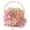 Rose Red, variant on Luxury Women's Party Flower Shaped Rhinestone Evening Metallic Bucket Crossbody bag,Designer Handbags,