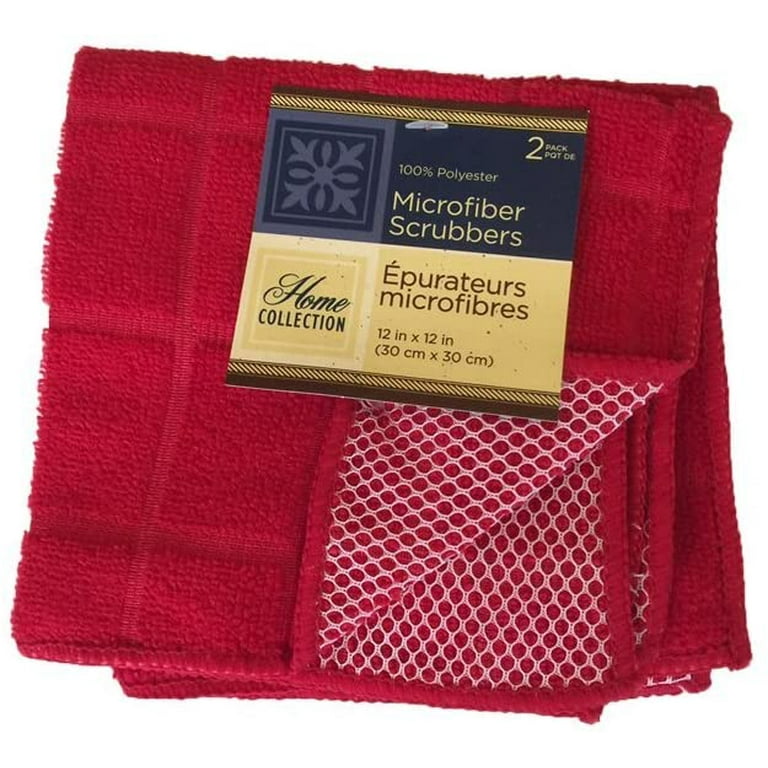 This (Red) Kitchen Starter Set Has Oven Mitts, Pot Holders, Kitchen Towels, Micro-Scrubber Dish Cloths, A Drying Mat