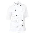 thumbnail image 1 of Dennys - Chaqueta de chef / cocinera ligera de manga corta para mujer (Blanco) Dennys UTBC230_white, 1 of 1