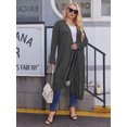 thumbnail image 4 of Weardear Women's Plus Size Cardigan Long Sleeve Open Front Drape Cardigans Lightweight Long Duster, 4 of 7