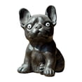 thumbnail image 1 of Mini estatua de bulldog francés, pequeña escultura, mascota de té, adorno de mesa Negro, 1 of 9