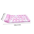 thumbnail image 3 of Cama Flotante Inflable Con Reposacabezas Colchón Aire PVC para Lake Beach () Rosa, 3 of 5