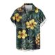 thumbnail image 5 of Mens Casual Manga Corta Botón Abajo Camisas Turndown Cuello Blusa de Impresión, Poliéster Ligero Top de la Moda para el Verano Al Aire Libre Y el Uso Diario, 5 of 6