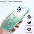 thumbnail image 6 of Compatible with iPhone 15 Pro Max Case Clear Cute Giltter iPhone 15 Pro Max Phone Case for Women Girls Transparent TPU Bumper Cases with Lanyard Strap (Green), 6 of 14