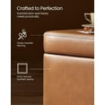 thumbnail image 4 of Vasagle EKHO Mid Century Leather Storage Ottoman, 43.3", Caramel Brown, 4 of 6