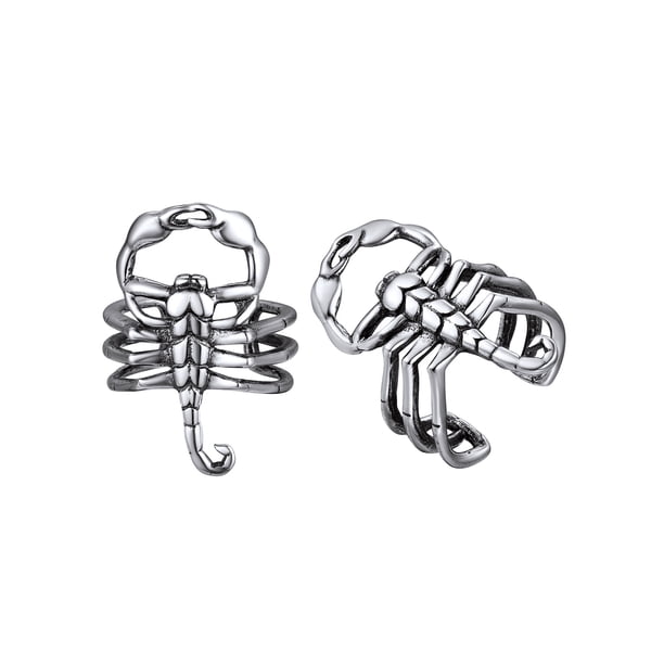Pendientes Silvora Scorpion Ear Cuff Plata Esterlina No-Piercing para Hombres y Mujeres