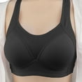 thumbnail image 2 of Swuxness Women's Plus Size Wireless Bra, Woman's Bras, Women Solid Color Plus Size Bra with Mesh Thin Comfortable Lightweight Bra Black, 44/100C, 2 of 4