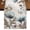 Khaki Blue, variant on Summer Lemon Table Runner 36 Inches Long for Dining Tables, Spring Floral Eucalyptus Leaves Botanical Cotton Linen Table Runner Coffee Tablerunners Dresser for Kitchen Party Holiday Decor 13"x36"