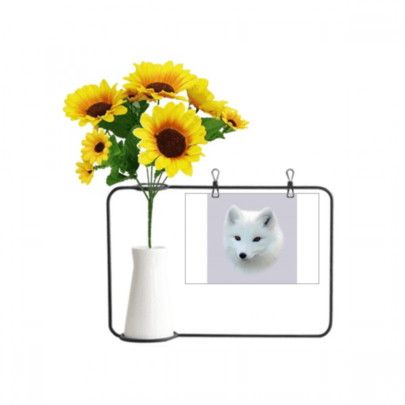 Fox Body Animals Eyes Art Deco Fashion Artificial Sunflower Vases Bottle Blessing Card