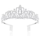 thumbnail image 1 of Makone Coronas para mujer Tiaras de princesa para niñas Corona de reina y tiara de peine para boda, cumpleaños, desfile, novia, fiesta de graduación, regalo de Navidad (plata), 1 of 5