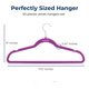 thumbnail image 2 of Ganchos de Terciopelo Premium Serenelife, Ahorradores de Espacio, Resistentes, con Gancho Metálico Giratorio de 360°, para Trajes, Pantalones y Vestidos, Morado, Pack 50, 2 of 7