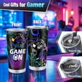thumbnail image 3 of Gamer Gaming Tumbler Gift Set for Kids Boys Teens Birthday Christmas Gamepad Gift Box for Men Dad Boyfriend Husband Brother Male Friends Video Game Lovers Mug Socks Hat Gift Basket Presents, 3 of 3