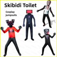 thumbnail image 2 of YYDS Skibidi Toilet Cosplay Jumpsuits Cap Disfraz Niño Adulto Hombre De Baño TV Monitor Bodysuit cos Set Fiesta De Halloween, 2 of 3