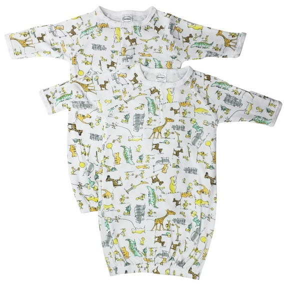 Bambini Layette Unisex Newborn Baby 2 Piece Gown Set