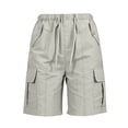 thumbnail image 7 of Xdegoge Women's Long Cargo Shorts Knee Length Casual Summer Elastic Waist Drawstring Bermuda Shorts with Multi Pockets for Hiking Outdoor Athletic, 7 of 7