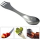 thumbnail image 2 of Juego de 2 cucharas, tenedores y cuchillos de acero inoxidable 3 en 1, resistentes y duraderos, resistentes al óxido, para aperitivos, postres, ensaladas, para el hogar, camping, senderismo y viajes, 2 of 4