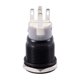 thumbnail image 3 of Interruptor de botón pulsador momentáneo 1NO1NC Carcasa de metal negra con anillo LED Adecuado para orificio de 19 mm 3/4 pulgadas 110 V Verde claro, 3 of 5