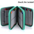 thumbnail image 3 of Pencil case with zipper - Canvas (72 Compartments, a Practical Pen holder for Prismacolor watercolor pencils, Crayola colored Pencils, Marco, Pen, green, 3 of 4
