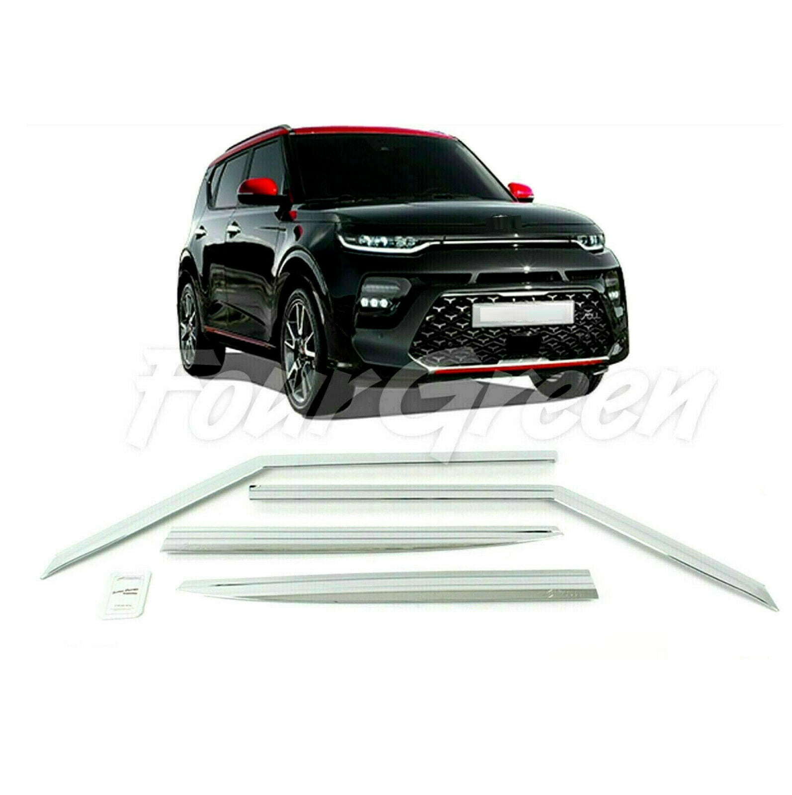 Chrome Window Visors Sun Rain Vent Guards for 20192020 Kia Soul