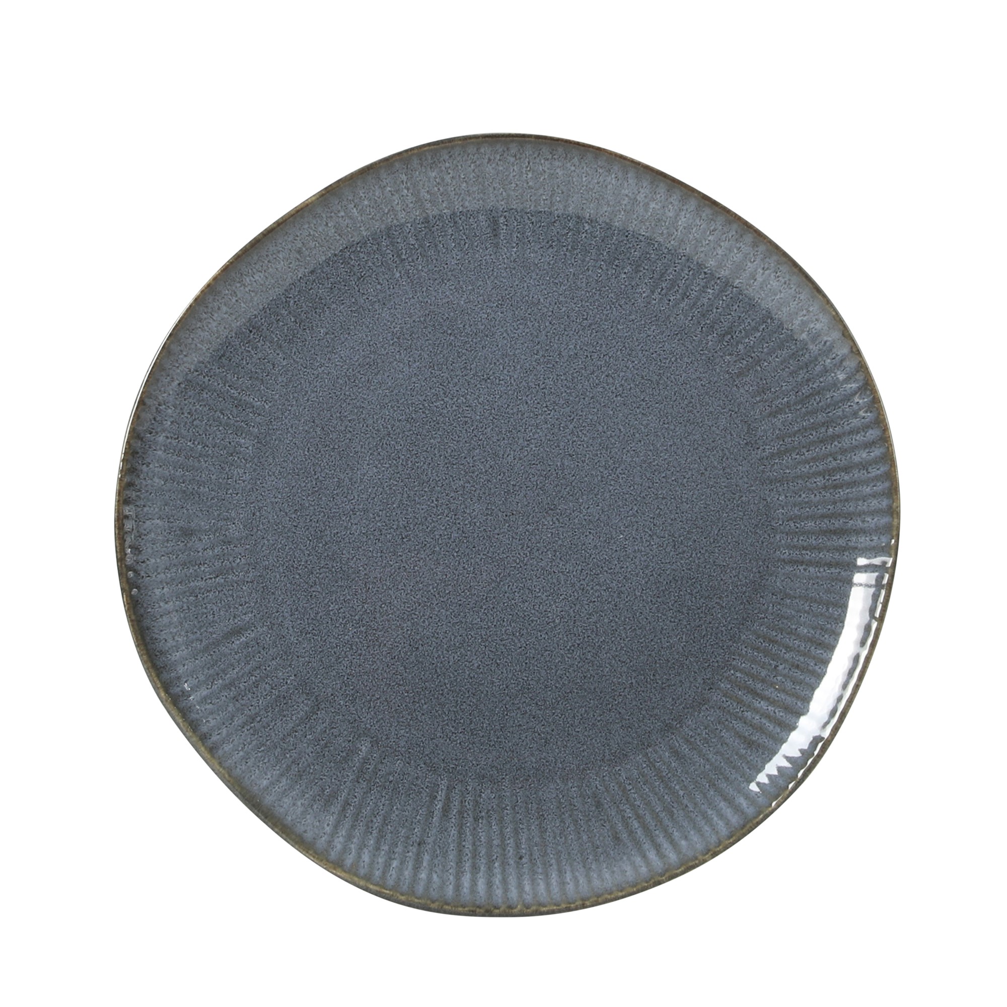 Gibson Elite Sandy Pines Stoneware Plates and Bowls Set - 12 Piece Reactive Glaze Dinnerware Set - Service for 4 - Dishwasher and Microwave Safe - Blue