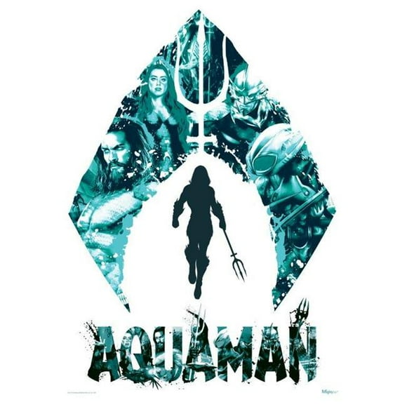 Trend Setters MP17240426 Aquaman Collage MightyPrint Wall Art