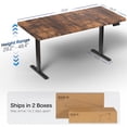 thumbnail image 6 of VIVO Electric 71”x36” Stand Up Desk, Rustic Vintage Brown Table Top, Black Frame, 6 of 8