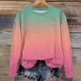 thumbnail image 4 of Odeerbi 1-12Y Kids Girls Gradient Sweatshirt Oversized Crewneck Sweatshirt Fashion Long Sleeve Pullover Tops Baby Clothes Hot Pink, 4 of 5