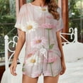 thumbnail image 2 of Floral Colorful Flower 2 Pack Women’s Pajama Set Print Sleepwear And Shorts Y2k Loungewear Sets S-5XL, 2 of 7