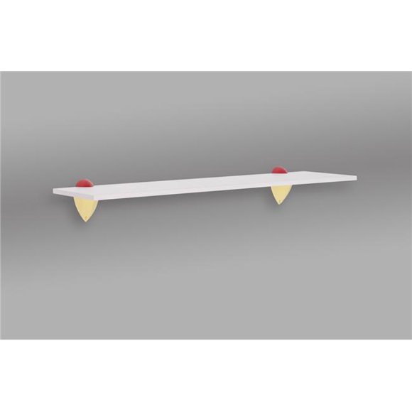 Wallscapes HSJKIT724YERD 24 in. Jazzy Shelf, Yellow, Red & White