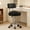 Black, variant on Saddle Stool with Back and Ring Pedal, Adjustable Hydraulic Rolling Chair with Wheels for Salon, Spa, Medical, Massage & Drafting Use White