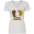 thumbnail image 3 of Inktastic I Love S'Mores Women's V-Neck T-Shirt, 3 of 5