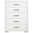 thumbnail image 3 of Bowery Hill 5 Drawer Contemporary Chest in White, 3 of 9