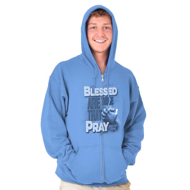 Jesus Zipper Sweat Shirt Zip Sweatshirt Blessed Are Those Pray Christian  God | lupon.gov.ph
