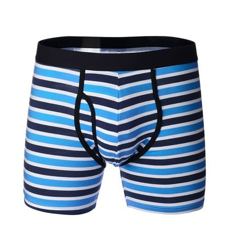 

Dadaria Mens Underwear Briefs Men Briefs Men Boxer Briefs With Pure Cotton Striped Lengthened Openings For Sports Sky Blue XXL Men