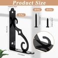thumbnail image 2 of 6 Pack Decorative Shelf Brackets,5 Inch Wall Mounted Metal Shelving Brackets,Heavy Duty L Shape Shelf Bracket,Metal Corner Brace Right Angle Bracket with Screws(Black), 2 of 7