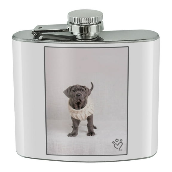 Neapolitan Mastiff Dog Nifty Sweater Stainless Steel 5oz Hip Drink Kidney Flask