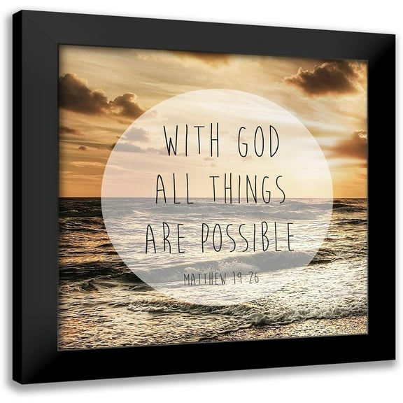 Prime, Marcus 12x12 Black Modern Framed Museum Art Print Titled - Godly Possibilities