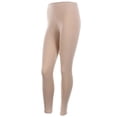 thumbnail image 2 of Cotton Full Length Leggings Plain Skinny Pants For Women Junior Size, Khaki, XL, 2 of 3