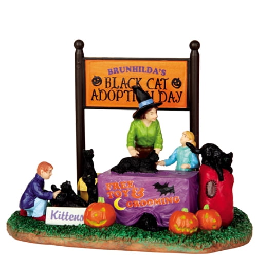 Lemax Spooky Town Black Cat Adoption 43067