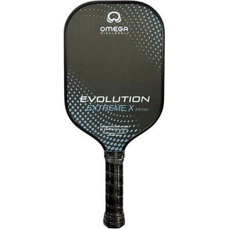 Engage Pickleball Omega Evolution Extreme X Pickleball Paddle - Pickleball Paddles with Thick Polymer Core - USAPA Approved Pickleball Paddles - Elongated (Black Grey)