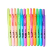 Pen+Gear Retractable Highlighters, Chisel Tip, Assorted Colors, Multi Colored Ink,12 Count